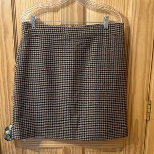 J. Crew Black and Brown Pencil Skirt